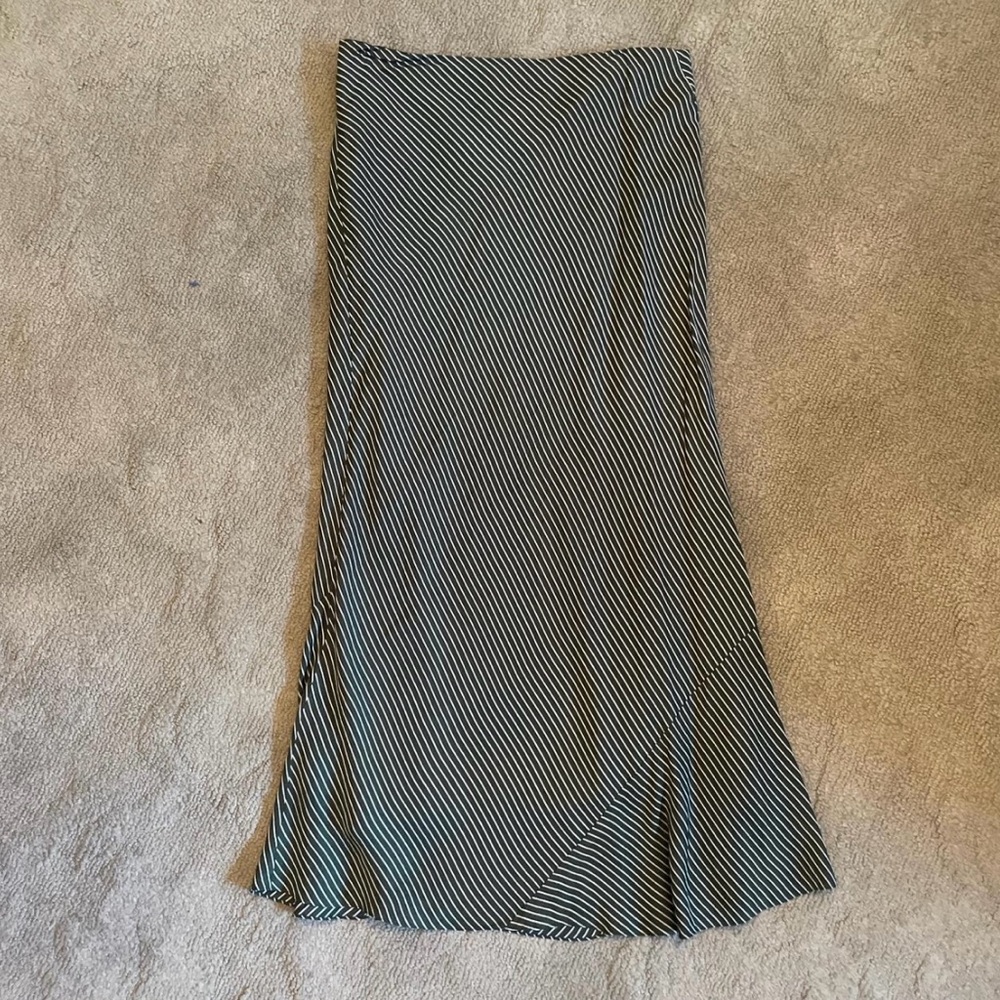 Striped green and White Women's theory Skirt